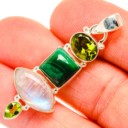 Rainbow Moonstone Pendants handcrafted by Ana Silver Co - PD28245