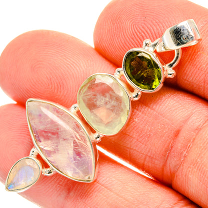 Rainbow Moonstone Pendants handcrafted by Ana Silver Co - PD28246