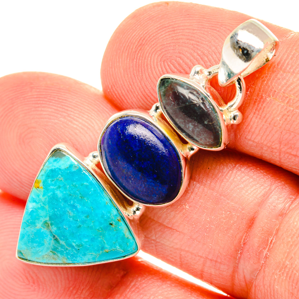 Chrysocolla Pendants handcrafted by Ana Silver Co - PD28247