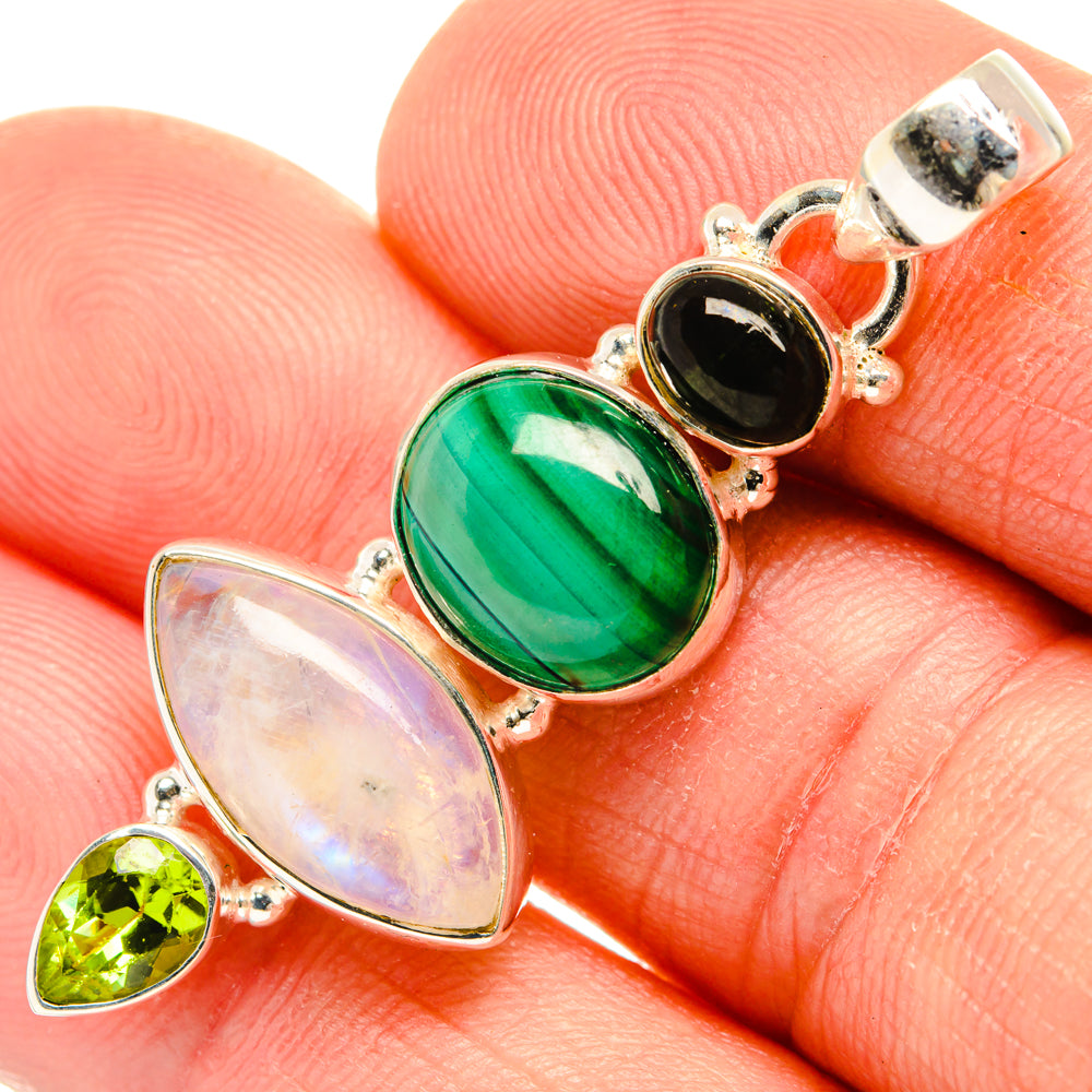 Rainbow Moonstone Pendants handcrafted by Ana Silver Co - PD28248