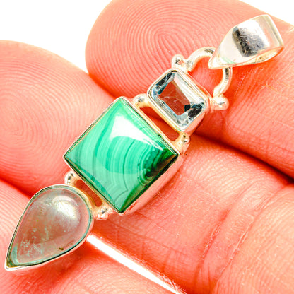 Malachite Pendants handcrafted by Ana Silver Co - PD28251