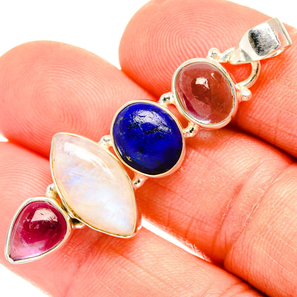 Rainbow Moonstone Pendants handcrafted by Ana Silver Co - PD28254