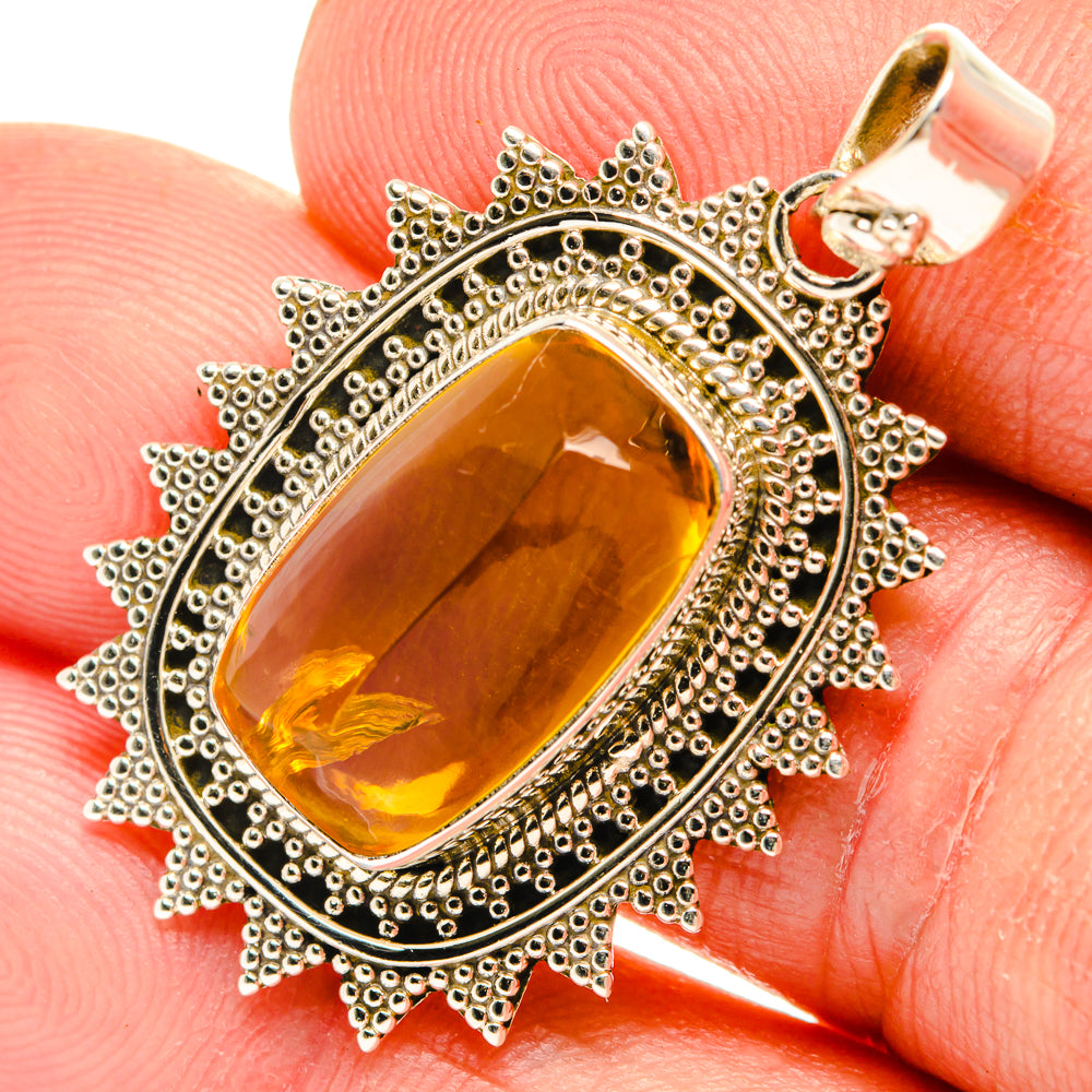 Citrine Sugarloaf Pendants handcrafted by Ana Silver Co - PD28267