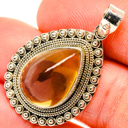 Citrine Sugarloaf Pendants handcrafted by Ana Silver Co - PD28268