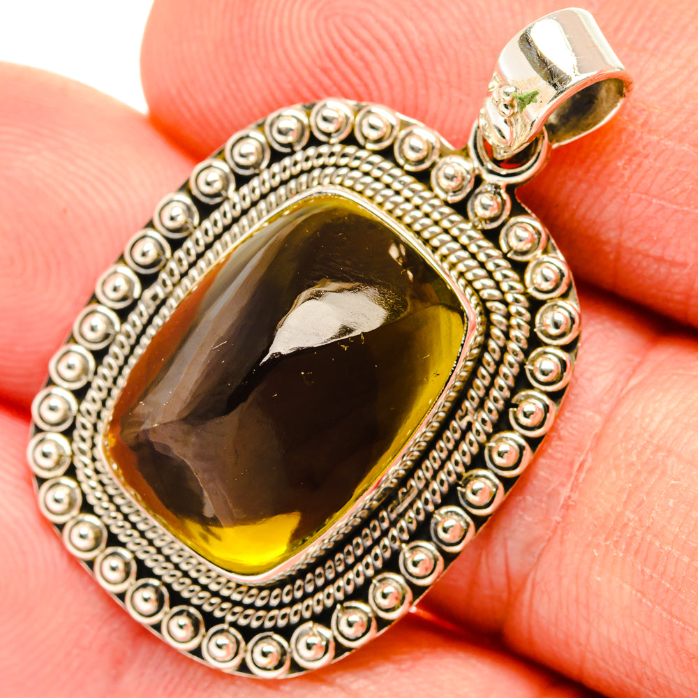 Citrine Sugarloaf Pendants handcrafted by Ana Silver Co - PD28273
