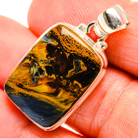 Golden Pietersite Pendants handcrafted by Ana Silver Co - PD28285