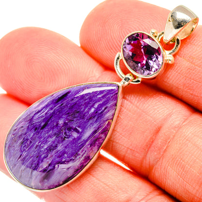 Charoite Pendants handcrafted by Ana Silver Co - PD28289