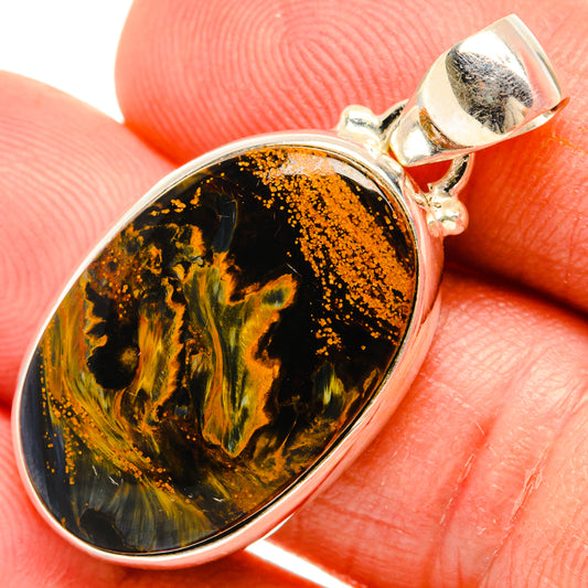 Golden Pietersite Pendants handcrafted by Ana Silver Co - PD28291