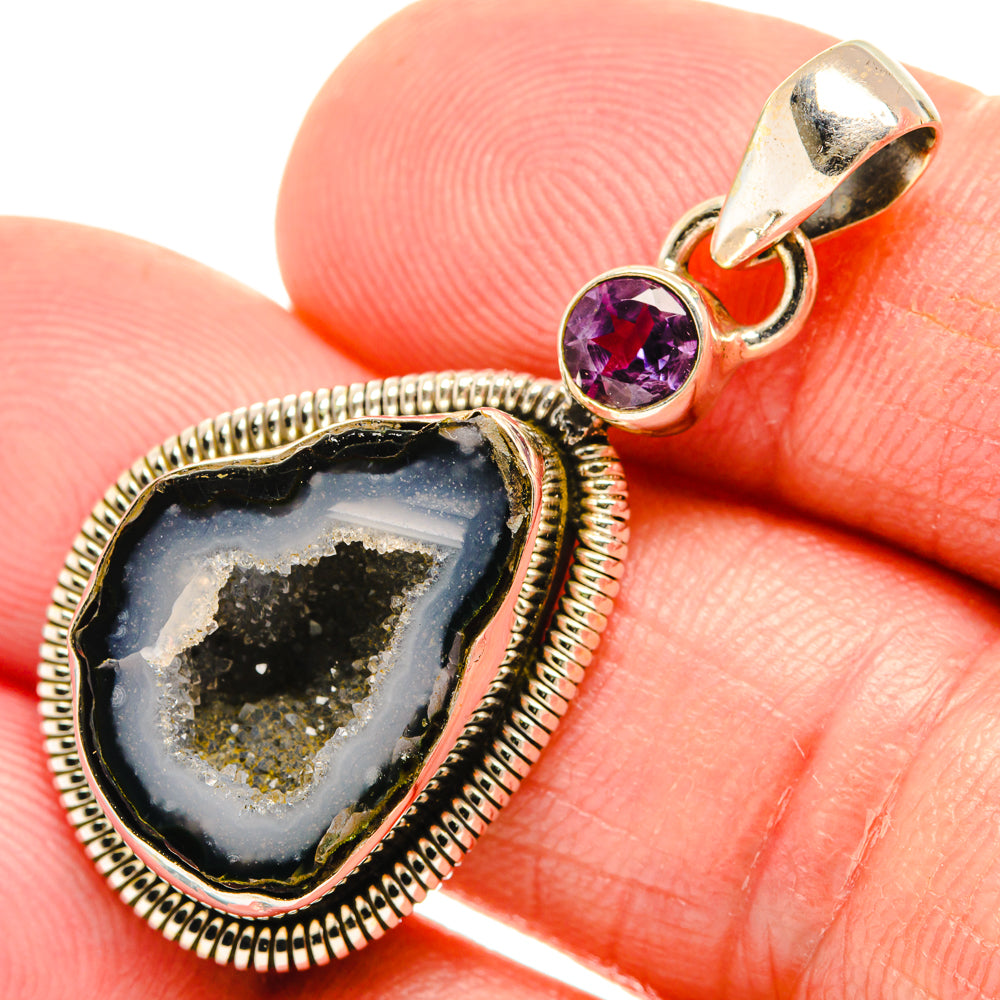 Coconut Geode Slice Pendants handcrafted by Ana Silver Co - PD28293