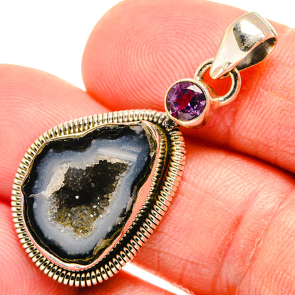 Coconut Geode Slice Pendants handcrafted by Ana Silver Co - PD28293
