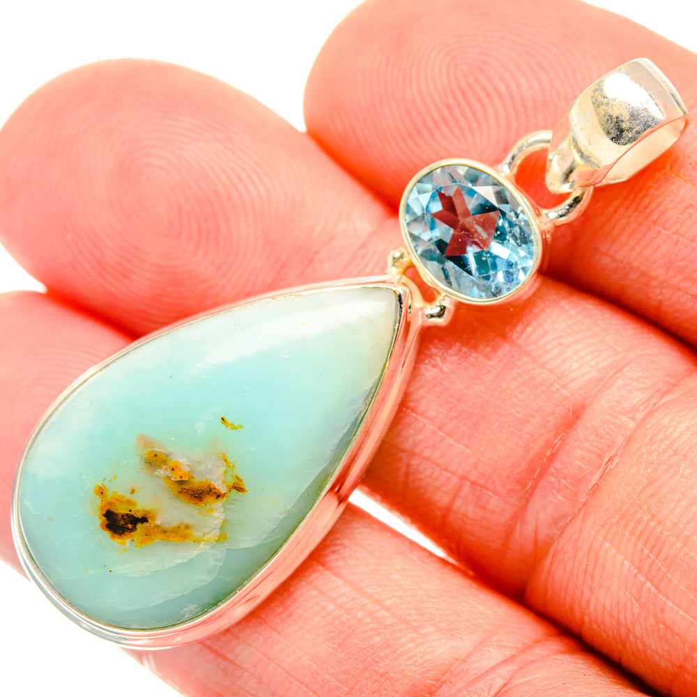 Peruvian Opal Pendants handcrafted by Ana Silver Co - PD28294