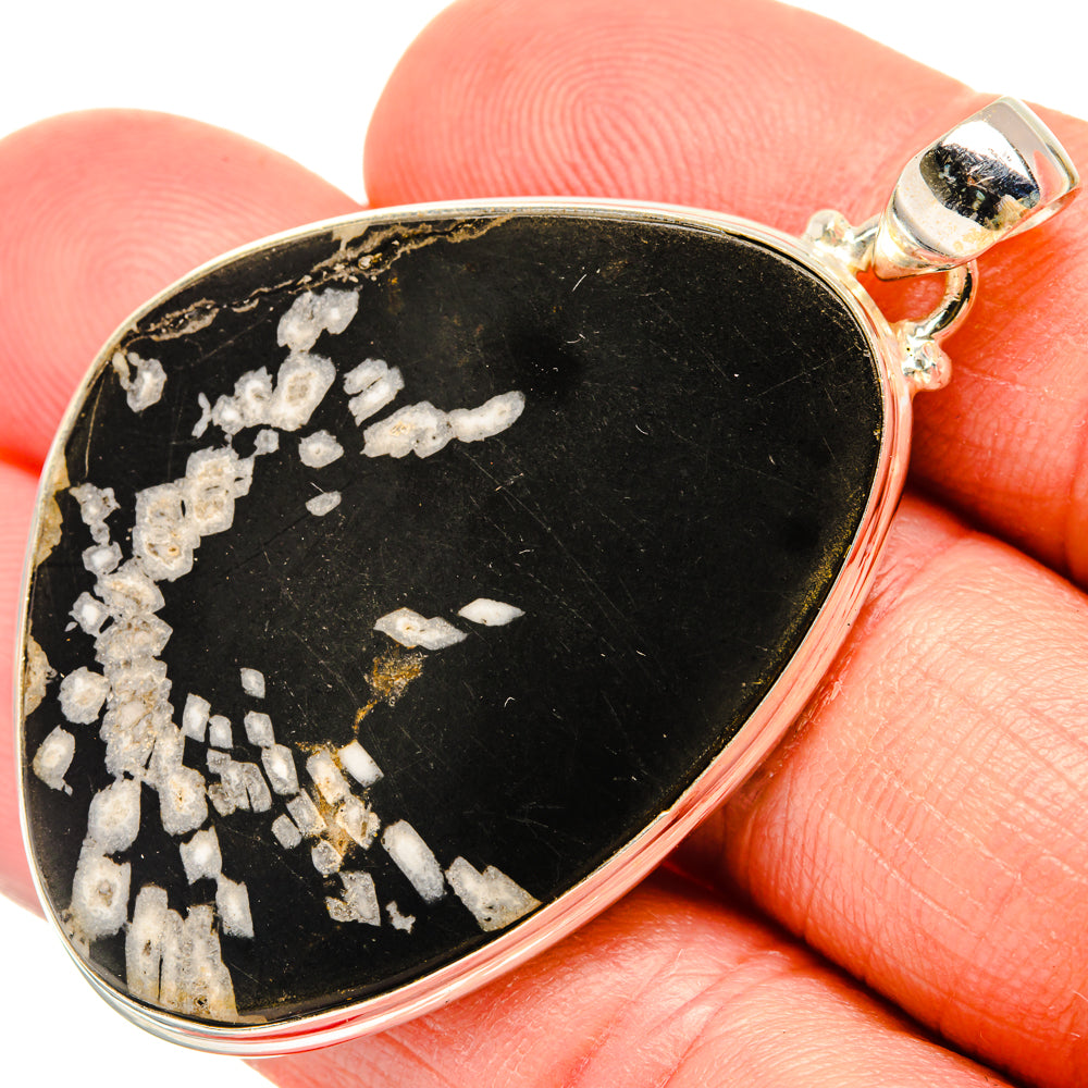 Chrysanthemum Stone Pendants handcrafted by Ana Silver Co - PD28306