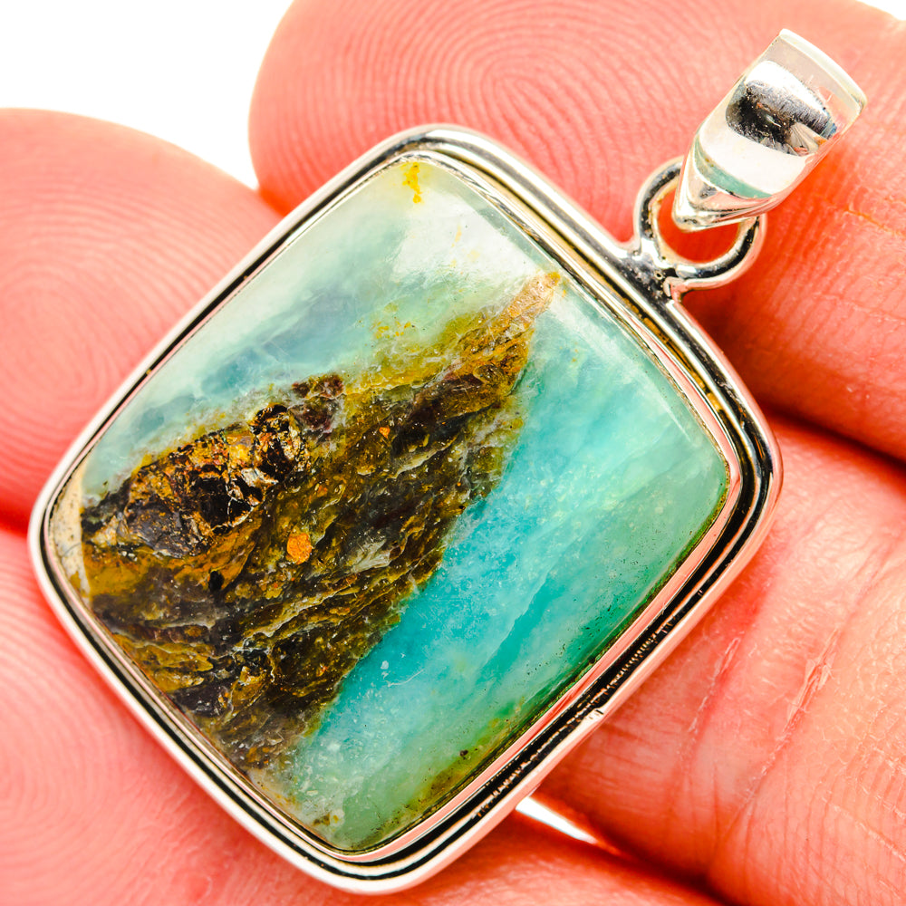 Peruvian Opal Pendants handcrafted by Ana Silver Co - PD28316
