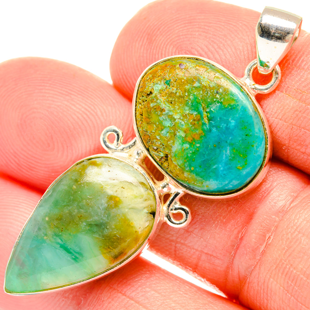 Peruvian Opal Pendants handcrafted by Ana Silver Co - PD28320
