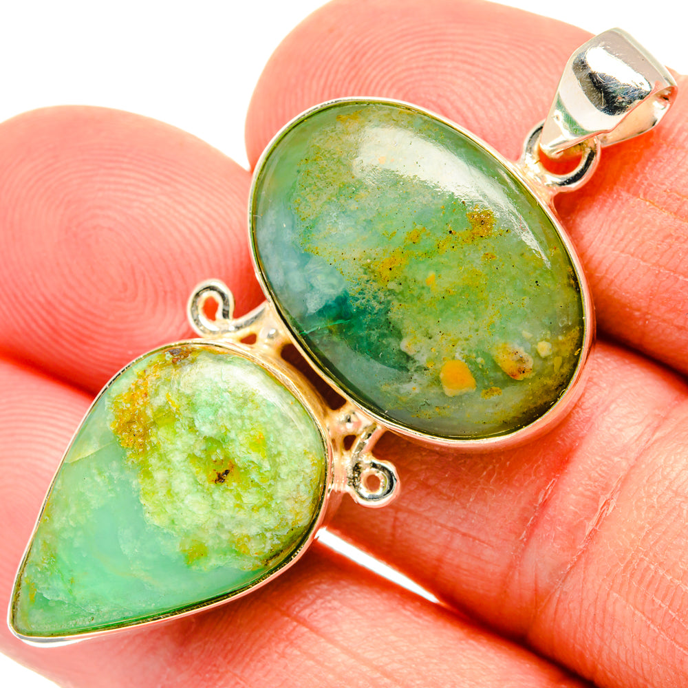 Peruvian Opal Pendants handcrafted by Ana Silver Co - PD28330