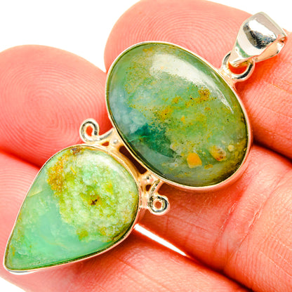 Peruvian Opal Pendants handcrafted by Ana Silver Co - PD28330