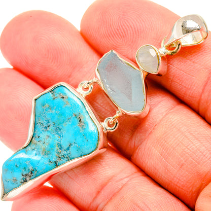 Tibetan Turquoise Pendants handcrafted by Ana Silver Co - PD28336