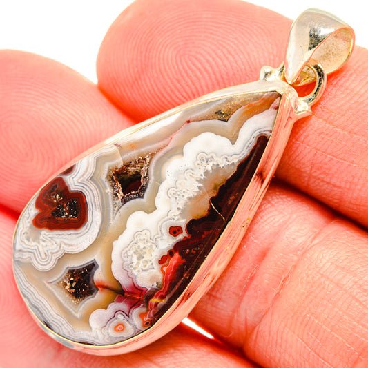 Crazy Lace Agate Pendants handcrafted by Ana Silver Co - PD28337