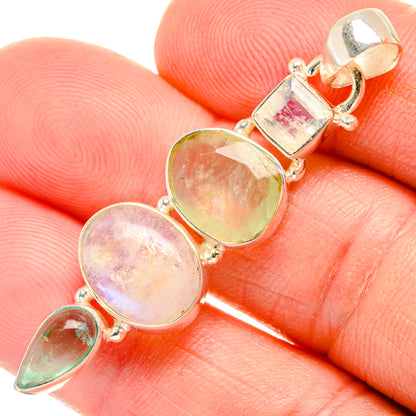 Rainbow Moonstone Pendants handcrafted by Ana Silver Co - PD28353