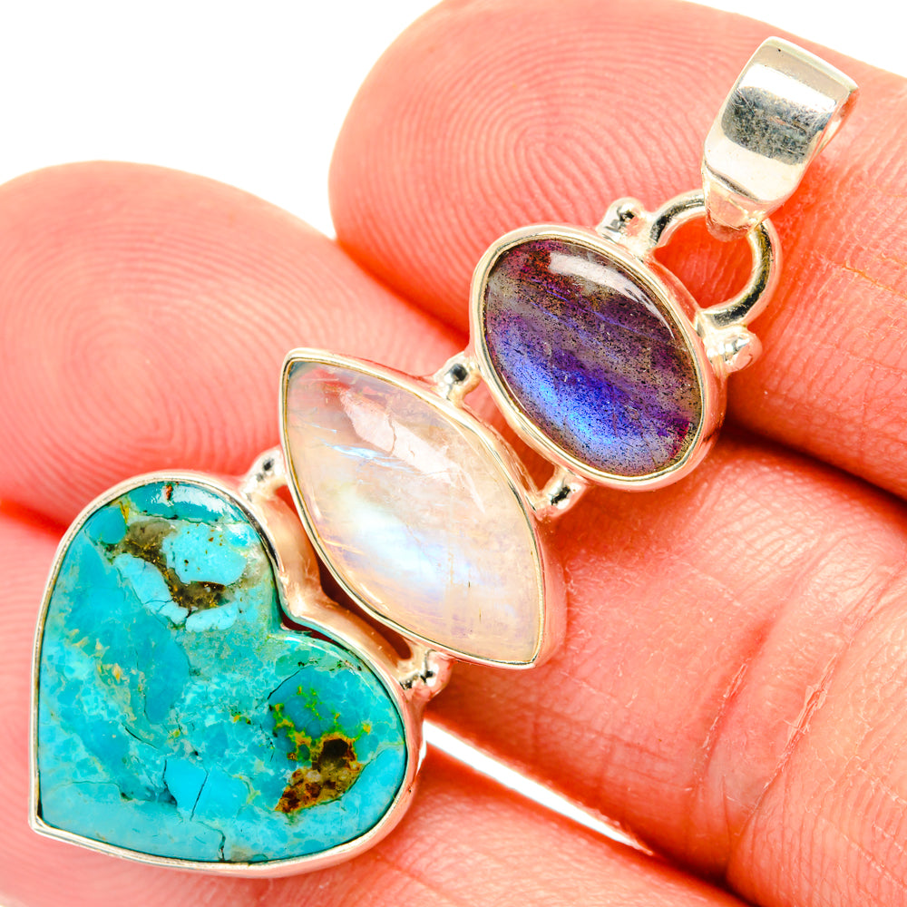 Chrysocolla Pendants handcrafted by Ana Silver Co - PD28356