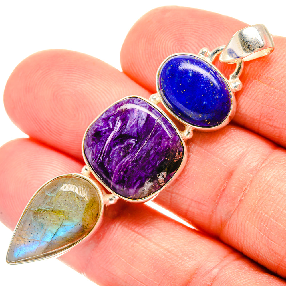 Charoite Pendants handcrafted by Ana Silver Co - PD28357
