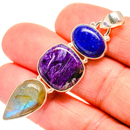 Charoite Pendants handcrafted by Ana Silver Co - PD28357