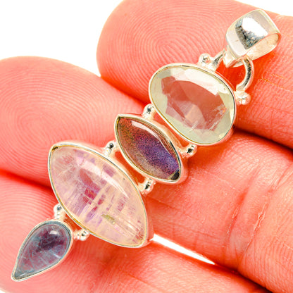Rainbow Moonstone Pendants handcrafted by Ana Silver Co - PD28358
