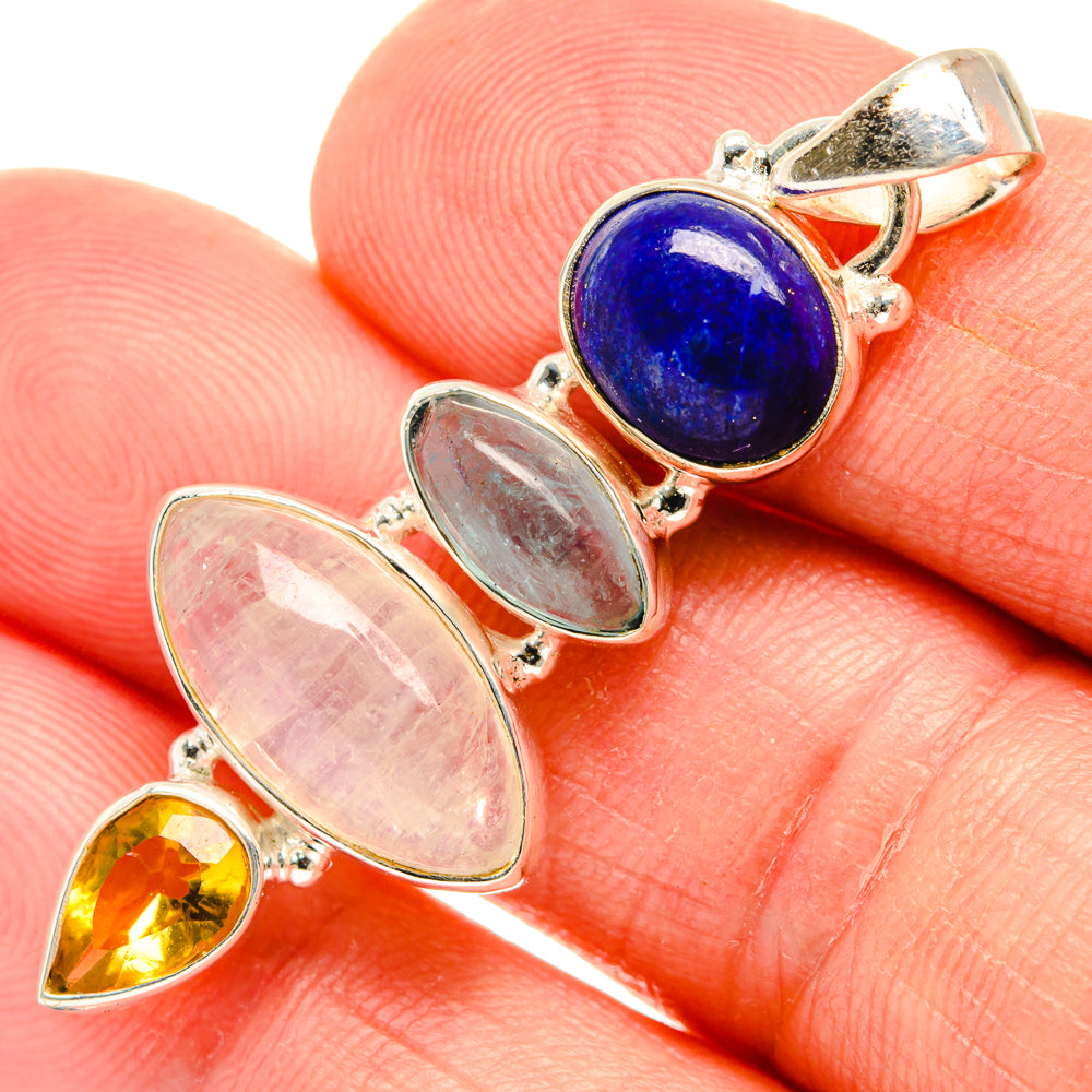 Rainbow Moonstone Pendants handcrafted by Ana Silver Co - PD28359
