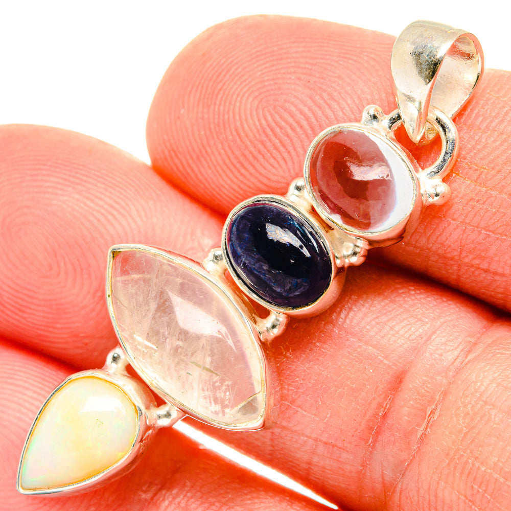 Rainbow Moonstone Pendants handcrafted by Ana Silver Co - PD28362