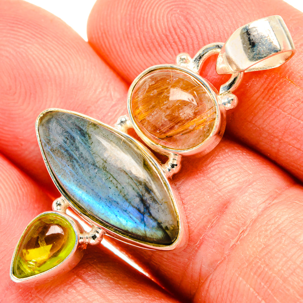 Labradorite Pendants handcrafted by Ana Silver Co - PD28366