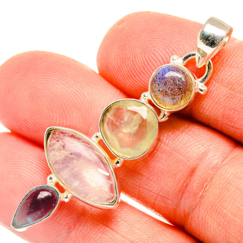 Rainbow Moonstone Pendants handcrafted by Ana Silver Co - PD28368