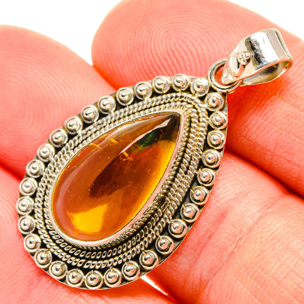 Citrine Sugarloaf Pendants handcrafted by Ana Silver Co - PD28389