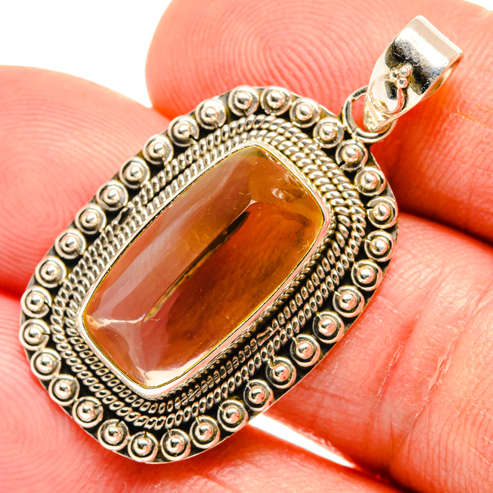 Citrine Sugarloaf Pendants handcrafted by Ana Silver Co - PD28392