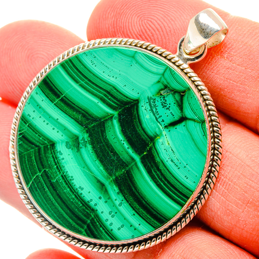 Malachite Pendants handcrafted by Ana Silver Co - PD28404