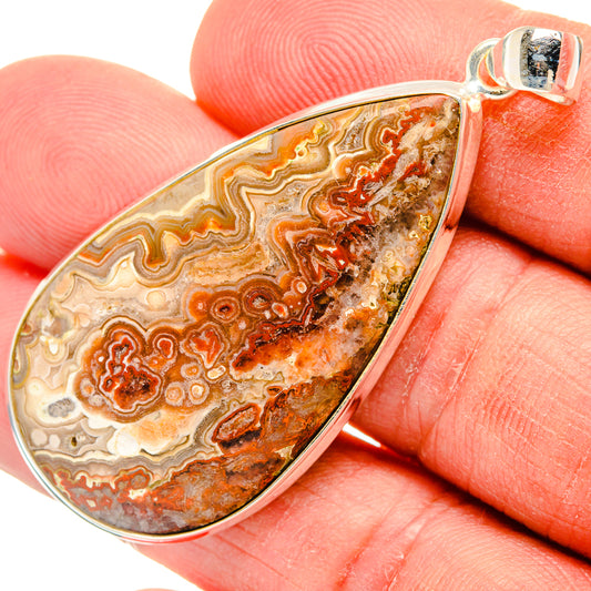 Crazy Lace Agate Pendants handcrafted by Ana Silver Co - PD28406
