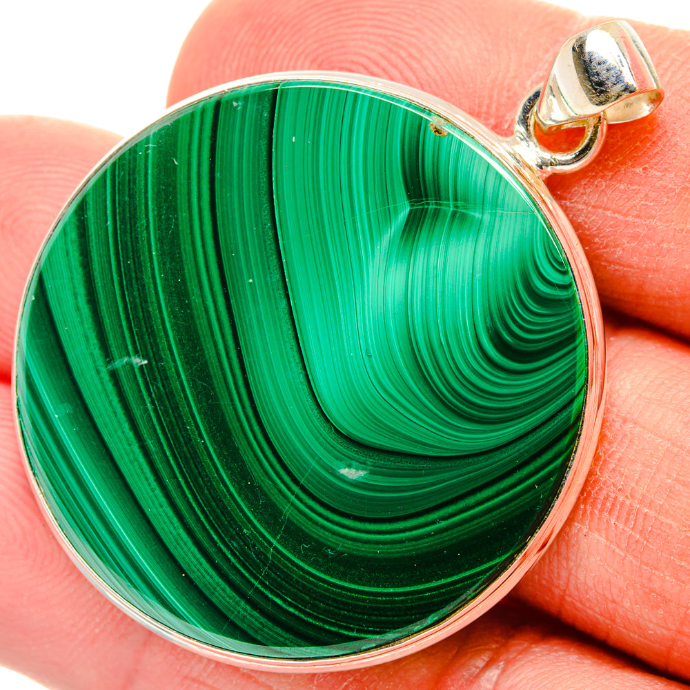 Malachite Pendants handcrafted by Ana Silver Co - PD28409