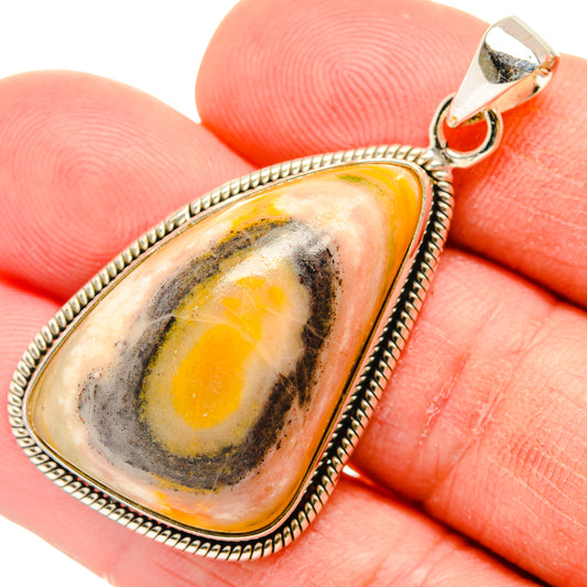 Bumble Bee Jasper Pendants handcrafted by Ana Silver Co - PD28424