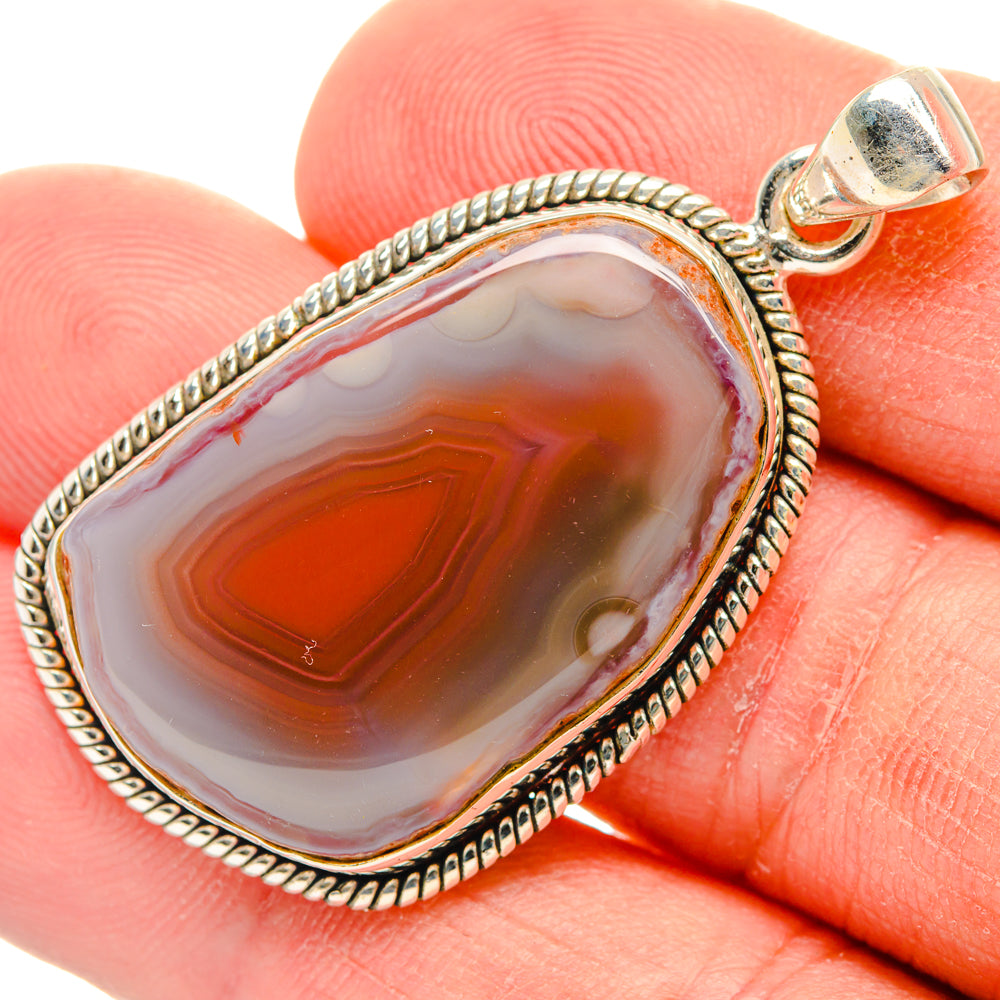 Botswana Agate Pendants handcrafted by Ana Silver Co - PD28436