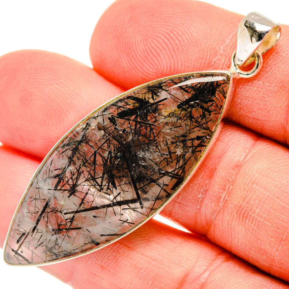 Tourmalinated Quartz Pendants handcrafted by Ana Silver Co - PD28445
