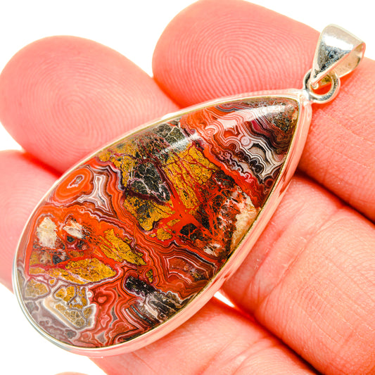 Crazy Lace Agate Pendants handcrafted by Ana Silver Co - PD28474