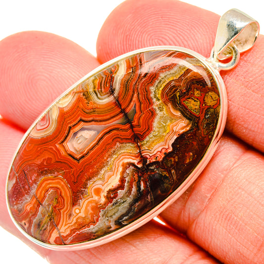 Crazy Lace Agate Pendants handcrafted by Ana Silver Co - PD28475