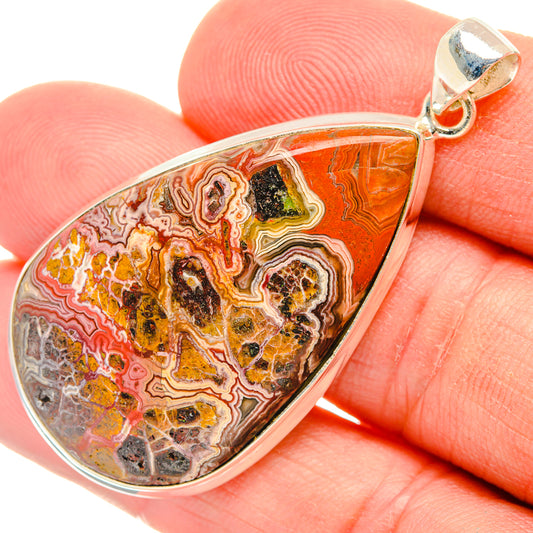 Crazy Lace Agate Pendants handcrafted by Ana Silver Co - PD28483