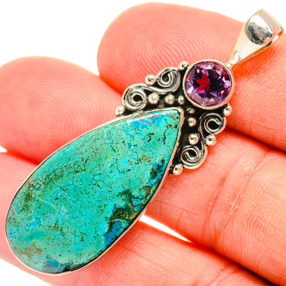 Chrysocolla Pendants handcrafted by Ana Silver Co - PD28490