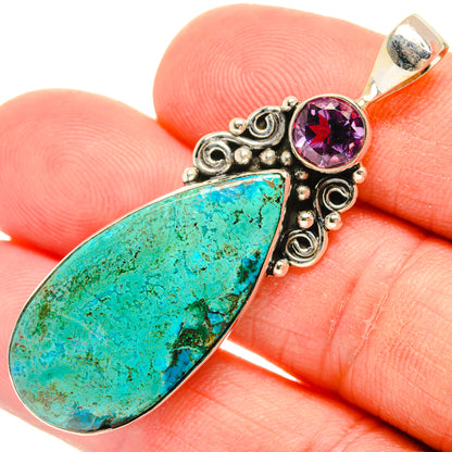 Chrysocolla Pendants handcrafted by Ana Silver Co - PD28490