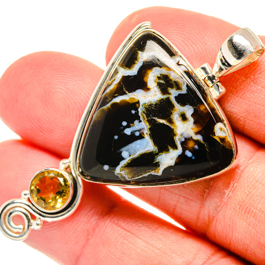 Turkish Tube Agate Pendants handcrafted by Ana Silver Co - PD28497