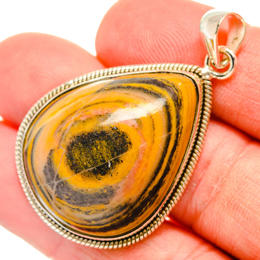 Bumble Bee Jasper Pendants handcrafted by Ana Silver Co - PD28506