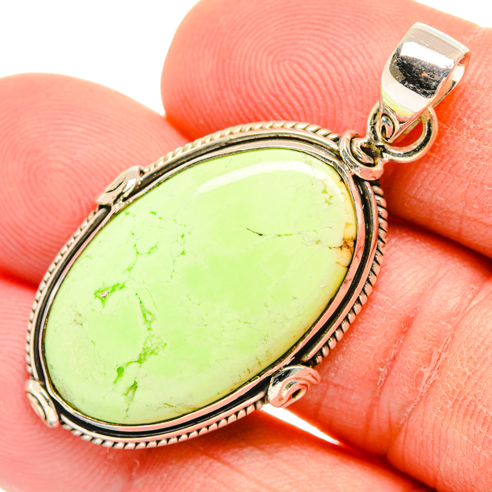 Lemon Chrysoprase Pendants handcrafted by Ana Silver Co - PD28510
