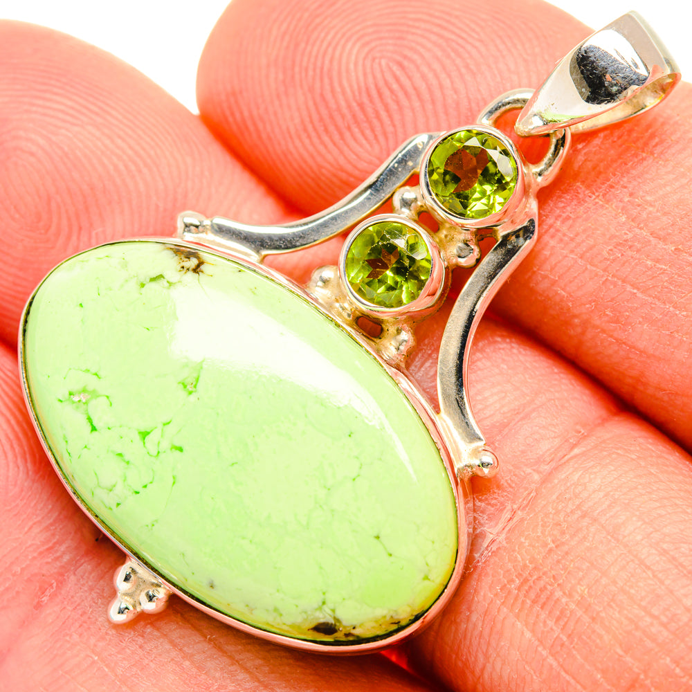 Lemon Chrysoprase Pendants handcrafted by Ana Silver Co - PD28520
