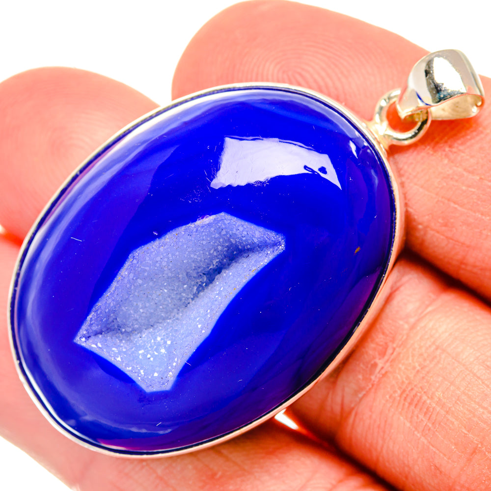 Purple Agate Druzy Pendants handcrafted by Ana Silver Co - PD28521