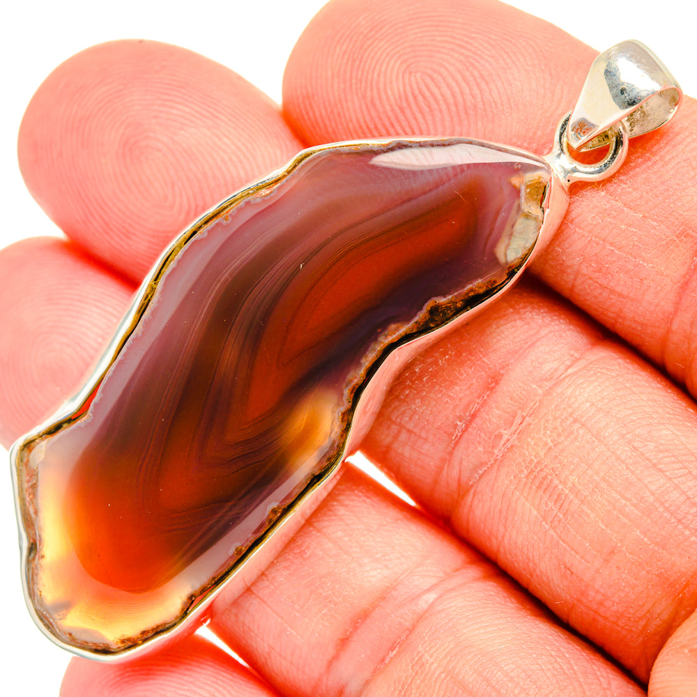 Botswana Agate Pendants handcrafted by Ana Silver Co - PD28530